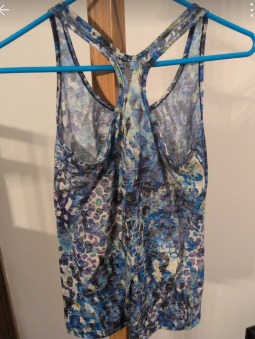 dELiA*s Blue Multi-Color Abstract Racerback Tank - Picture 3 of 4